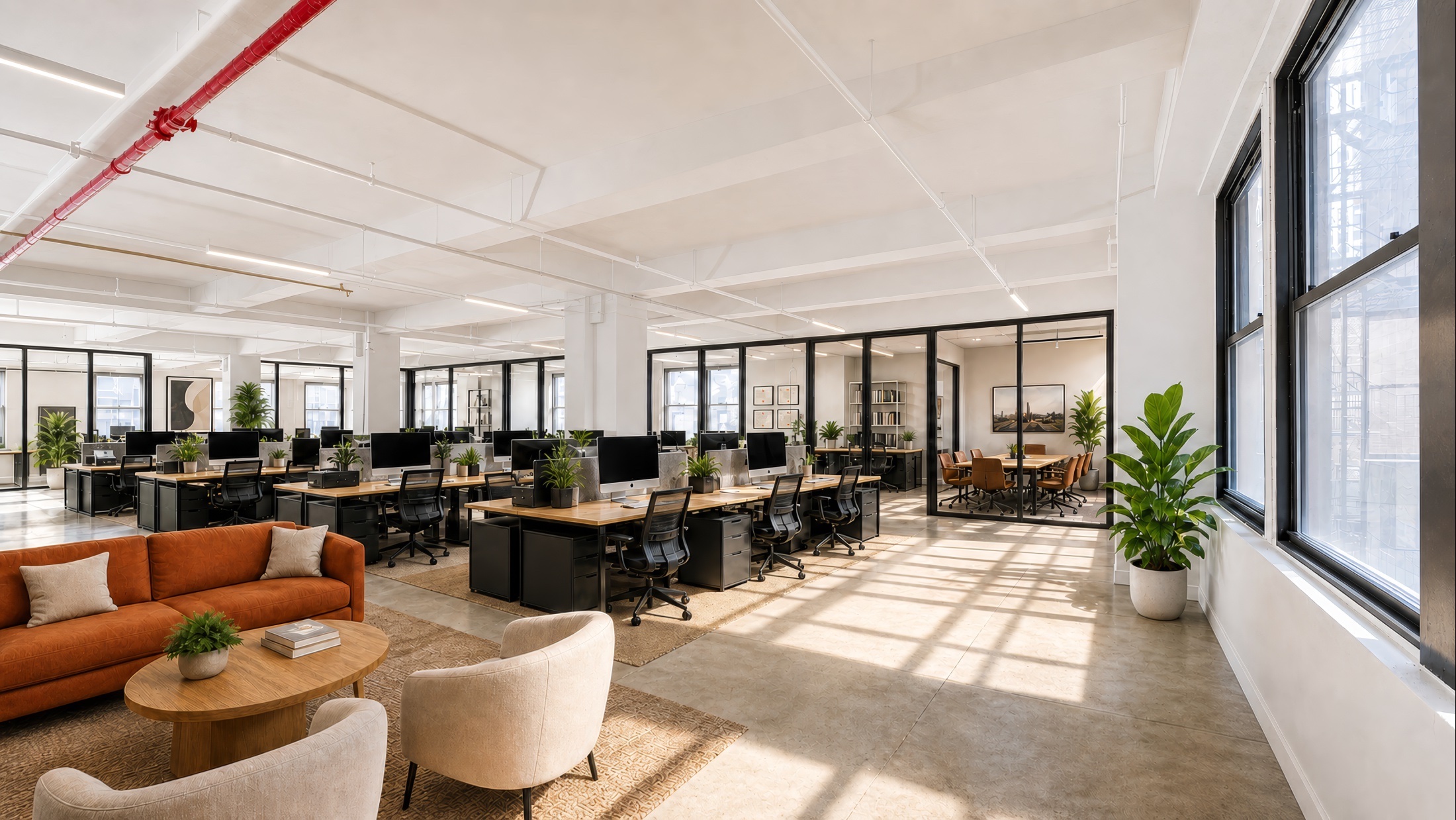 Staged office suite